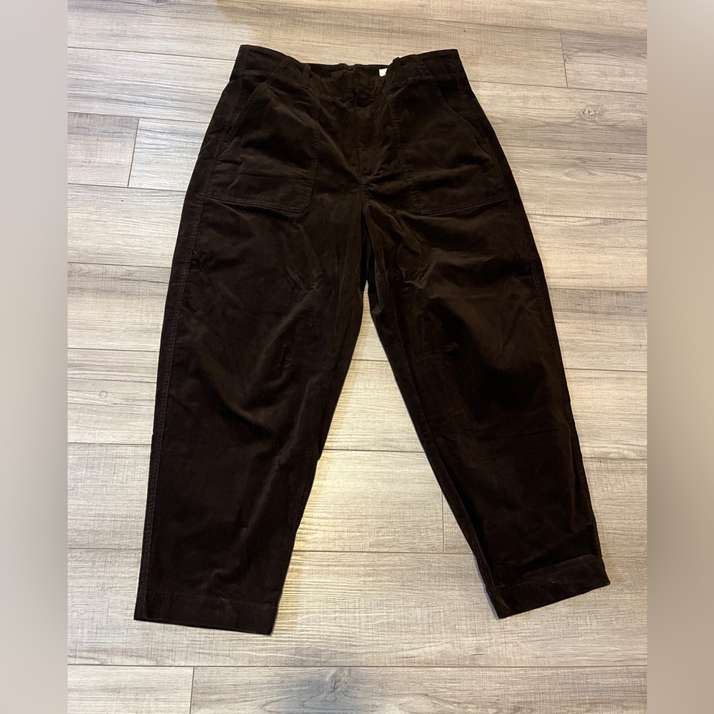 Banana Republic NWT Brown Corduroy High-Rise Pants Womens Sz 14 Soft Chic Office